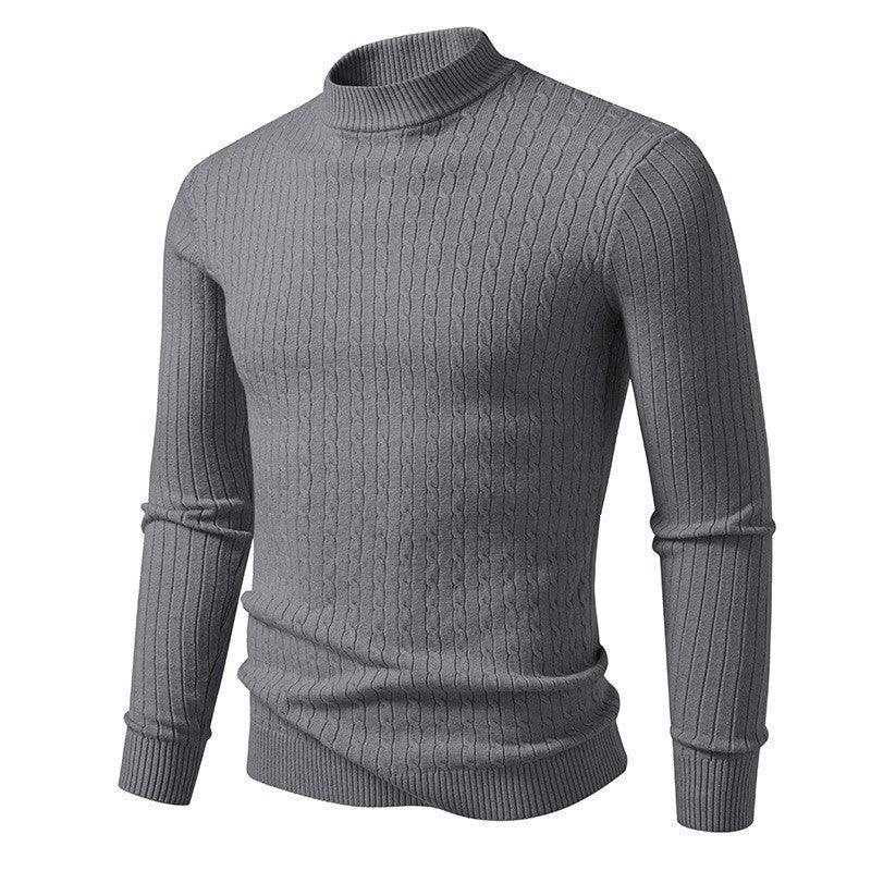 Herren Rollkragenpullover aus strukturiertem Strickmaterial R&B