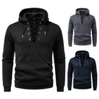 Herren Kapuzenpullover mit modischem Schnürdesign R&B