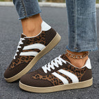 Damen Sneakers im Leopardenmuster mit bequemer Sohle R&B