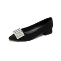 Damen Elegante Ballerinas mit funkelndem Steinbesatz