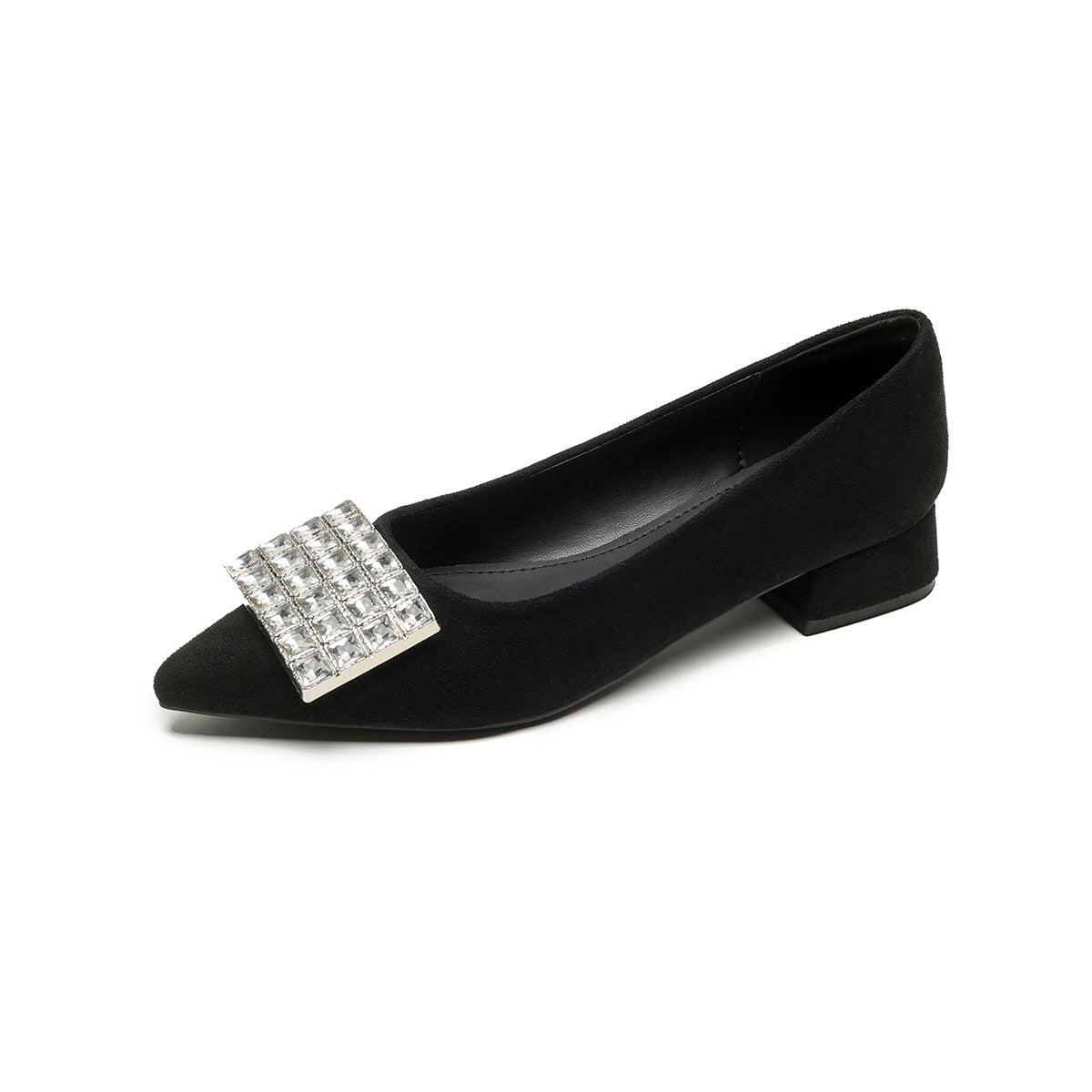 Damen Elegante Ballerinas mit funkelndem Steinbesatz