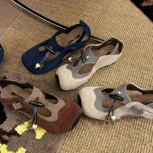 Damen modische Leder-Schnürschuhe mit innovativer Verschlusslösung und atmungsaktivem Design R&B