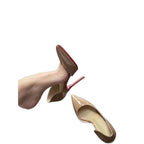Damen elegante spitze Stiletto-Pumps mit hochglänzender Oberfläche R&B