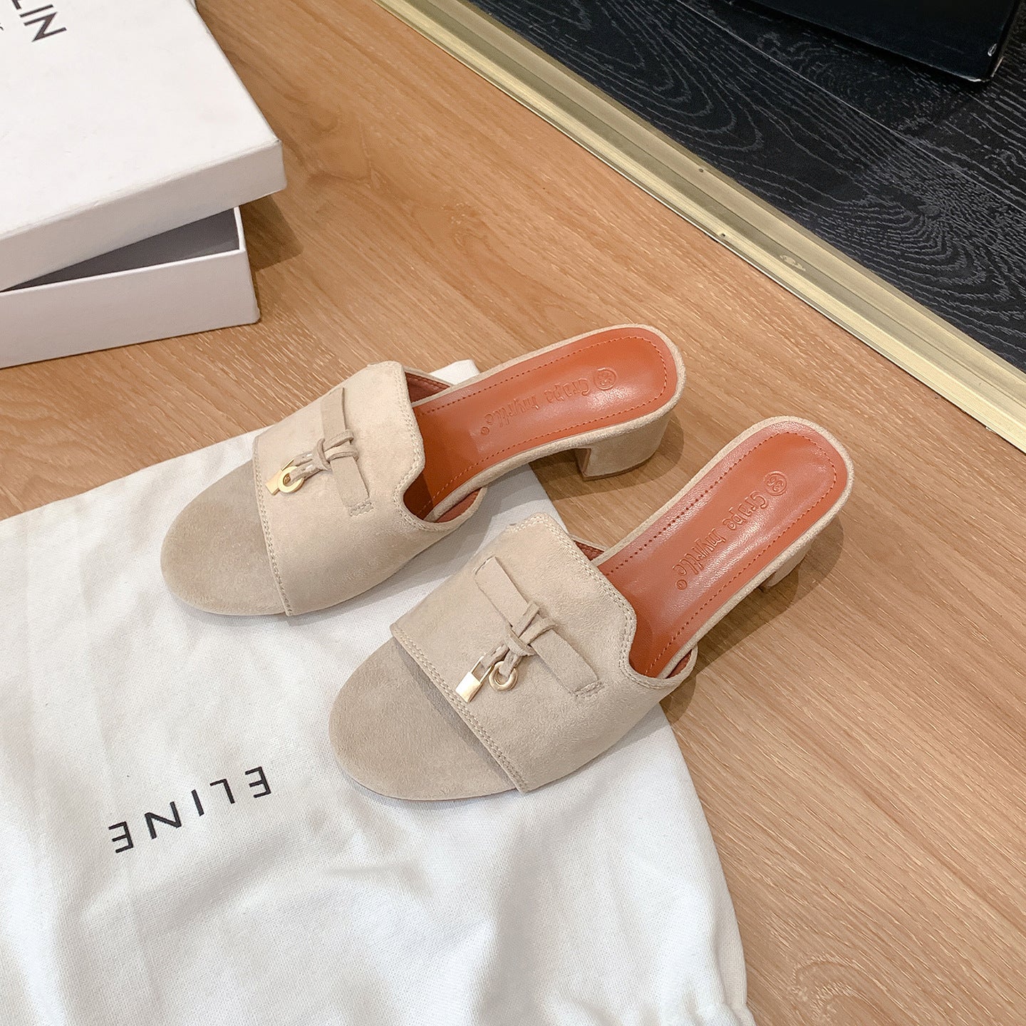 Damen Elegante Mules mit trendigem Schleifenakzent