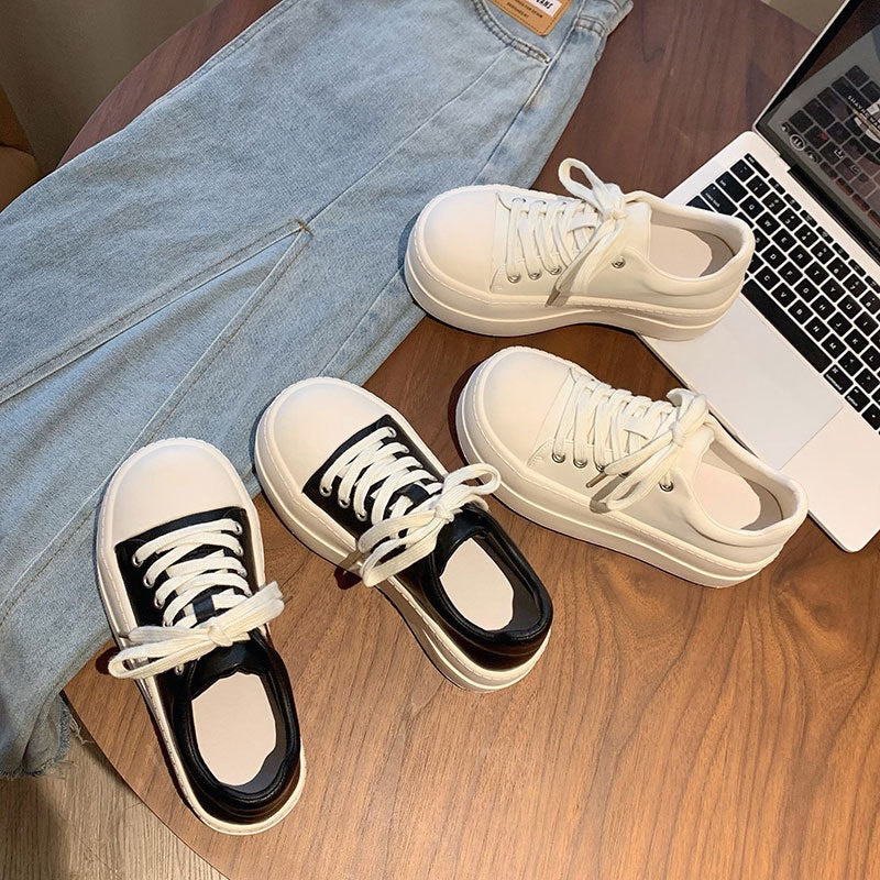 Damen Modische Plateau Sneakers mit stilvollem Obermaterial und bequemer Dämpfung R&B
