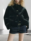 Damen weiche und luxuriöse Jacke aus Kunstfell R&B