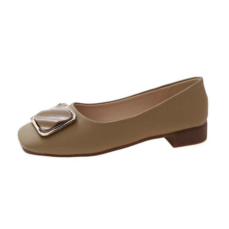 Damen elegante Ballerinas mit dekorativem Schnallen-Detail R&B