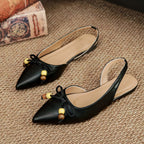Damen Slingback-Ballerinas mit eleganter Schleifenapplikation und attraktivem Schmuckdetail R&B