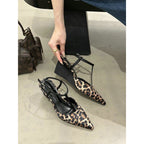 Damen schicke Slingback Pumps mit modischem Keilabsatz R&B