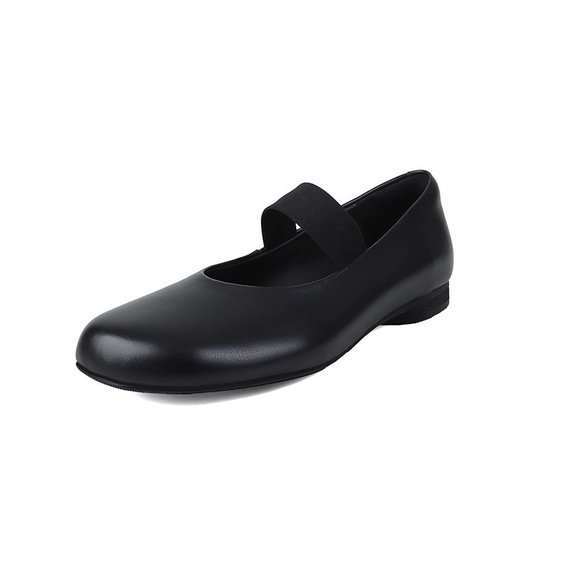 Damen Ballerinas mit elastischem Riemchen und hochwertiger Lederoberfläche R&B