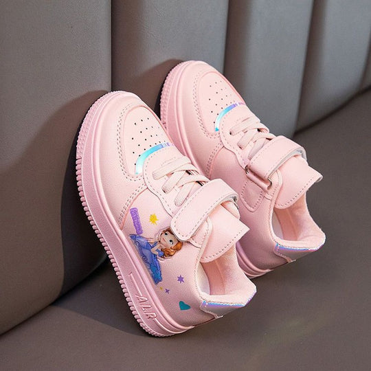 Damen Sneakers mit verspieltem Prinzessinnenmotiv und praktischem Klettverschluss R&B