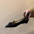 Damen elegante Slingpumps mit verspieltem Rüschen-Design und feinem Riemen