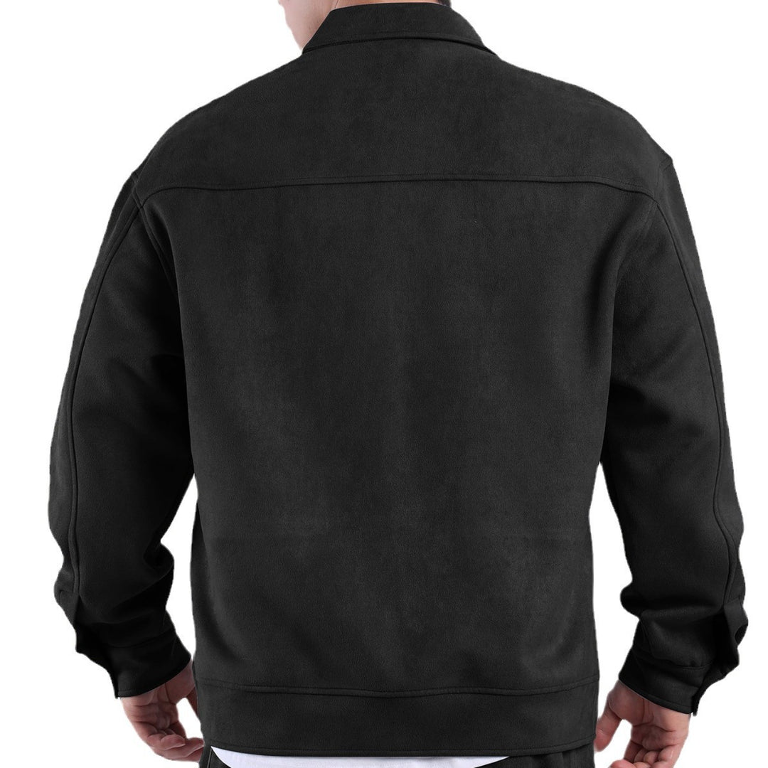 Damen lässige Overlay-Jacke mit praktischen Taschen und modernem Kragen R&B