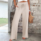 Damen Weiche Rippstrick-Hose mit elastischem Bund und praktischen Taschen R&B