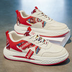 Damen modische Sneakers mit innovativem Obermaterial und strukturierter Sohle R&B
