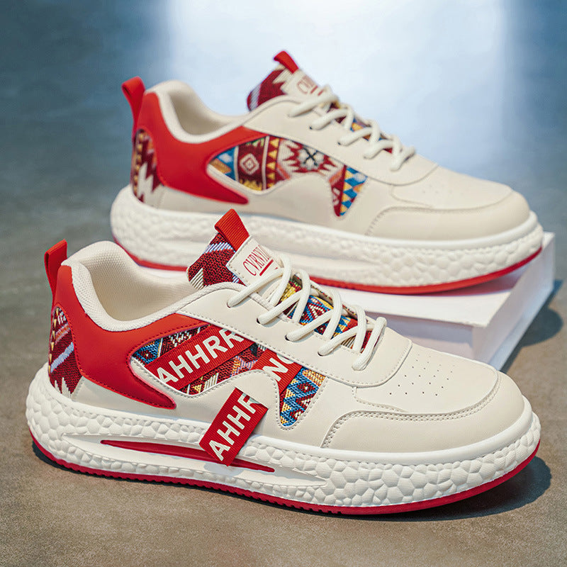 Damen modische Sneakers mit innovativem Obermaterial und strukturierter Sohle R&B