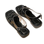 Damen Slingback Sandalen mit kreuzverzwicktem Riemendesign R&B