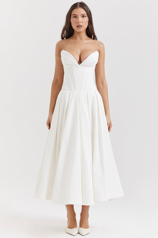 Damen Abendkleid mit taillierter Silhouette und A-linien Schnitt R&B