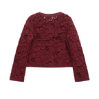 Damen Strickjacke Aus Feiner Spitze mit Dekorativen Knopfdetails und Eleganter Silhouette R&B