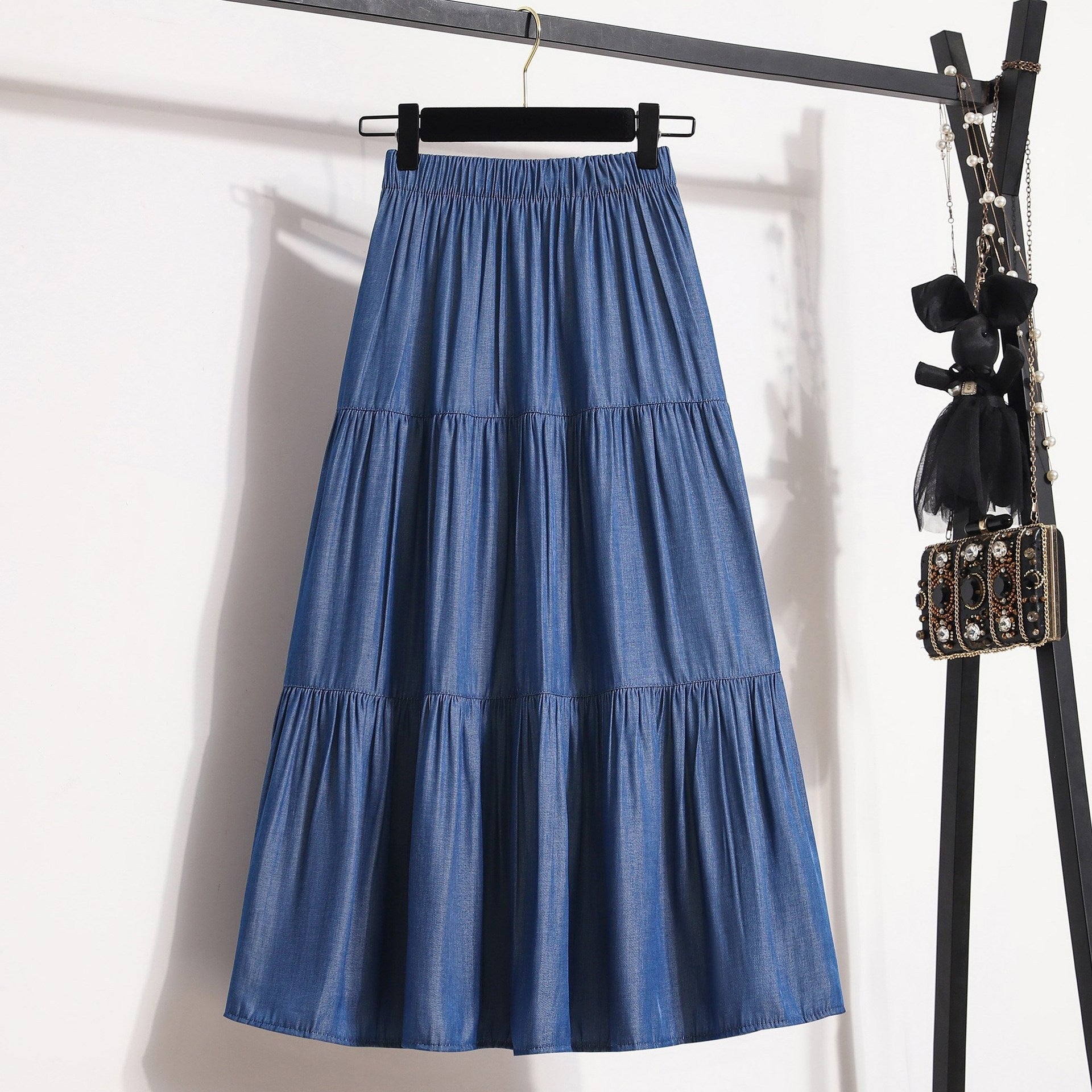 Damen Midi-Rock im lässigen Vintage-Stil R&B