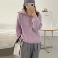 Damen Kuscheliger Strickpullover im Stehkragenstil
