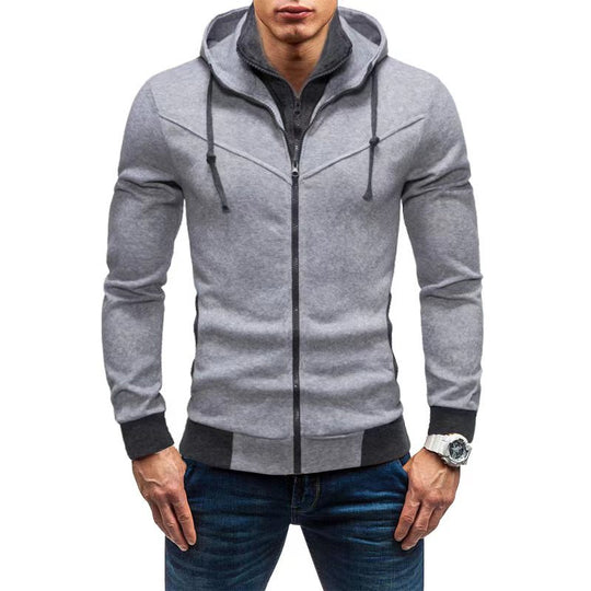Herren Fleece-Kapuzenjacke mit stylischem Design und praktischen Taschen R&B