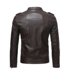 Herren Bikerjacke mit Schulterklappen