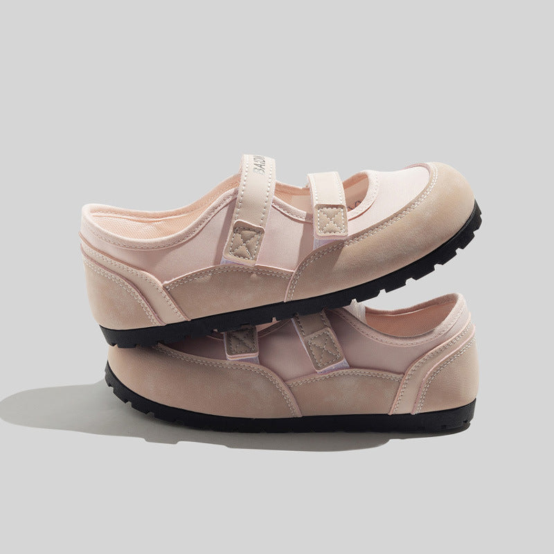 Damen Komfortable Ballerinas mit verstellbarem Riemen und rutschfester Sohle