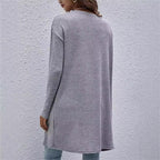 Damen Offener Cardigan mit langem Schnitt R&B
