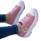 Damen Sportliche Canvas Sneakers im urbanen Design mit Gummisohle R&B