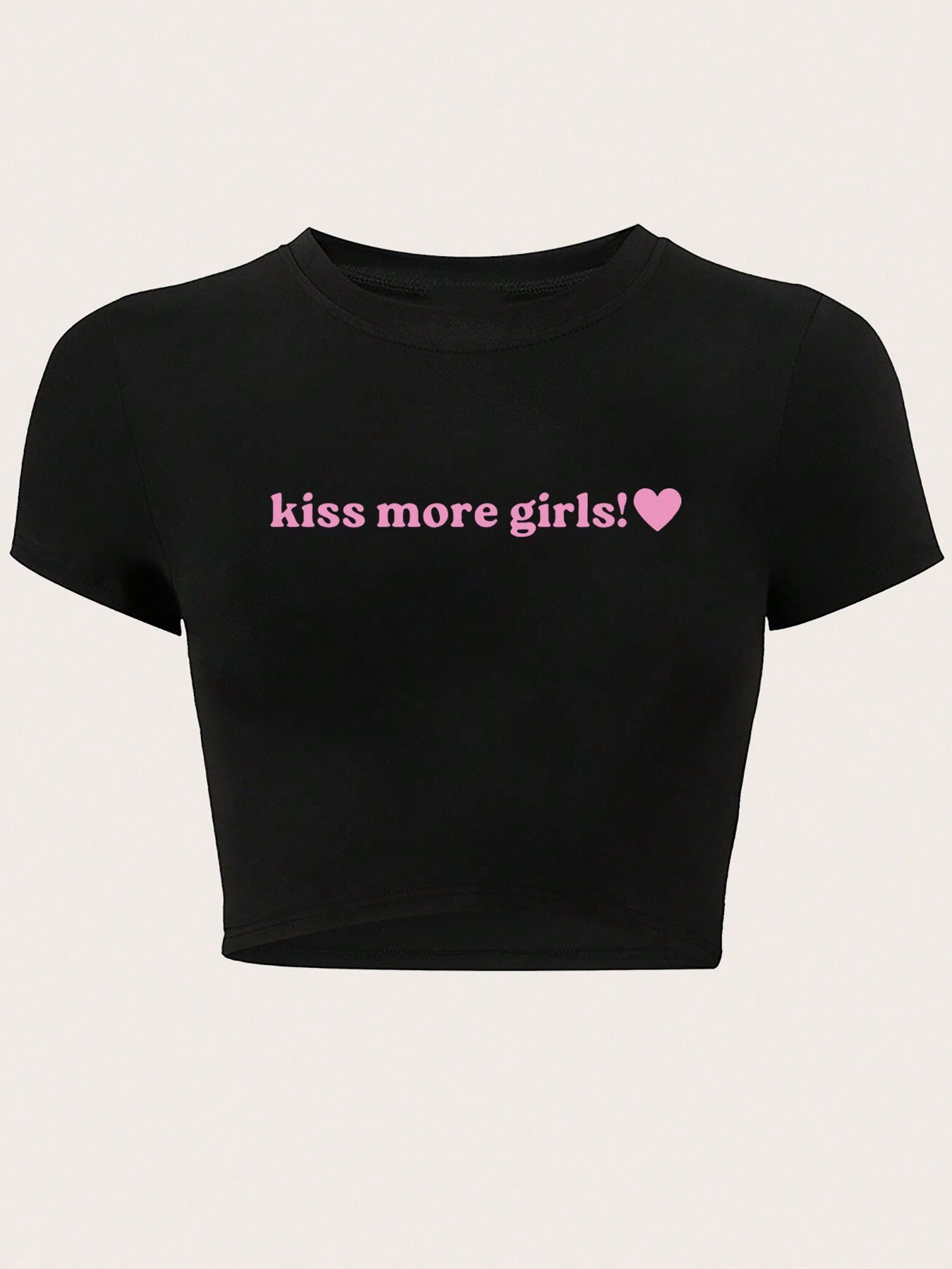 Damen Crop-Top mit auffälligem Schriftzug R&B