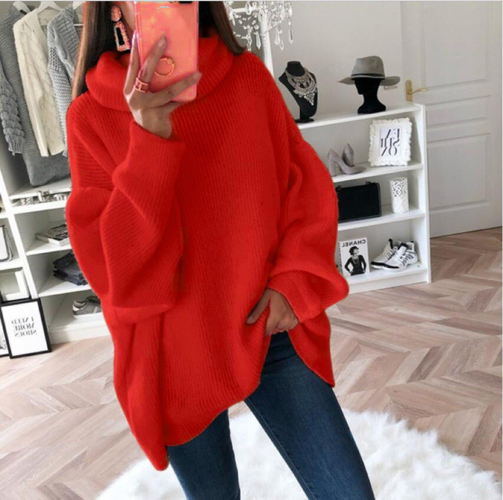 Damen Weicher Oversized Strickpullover R&B