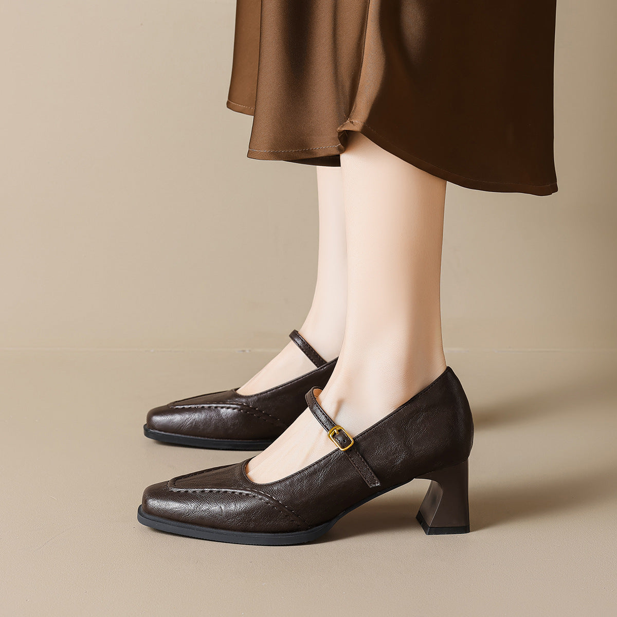 Damen elegante Pumps mit verstellbarem Riemen