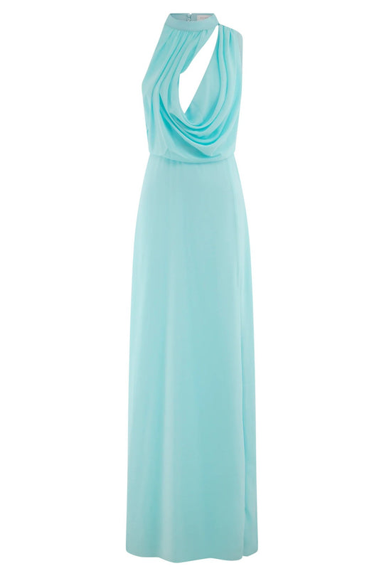 Damen Elegantes Maxi-Kleid mit drapiertem Oberteil R&B