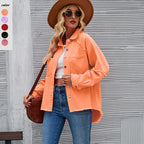 Damen Denimjacke mit lässigem Schnitt und fransigen Details R&B