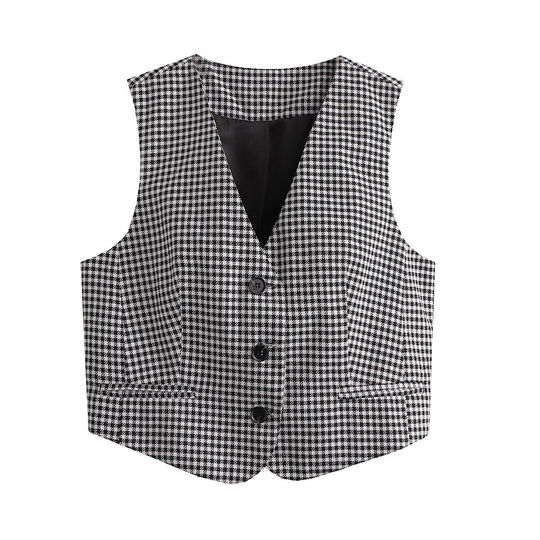Damen Elegante Taillierte Weste R&B