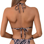 Damen Triangel-Bikini mit aufregendem Tierdruck