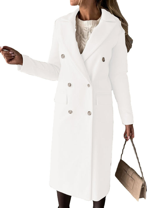 Damen Elegante und modische Wollmantel R&B