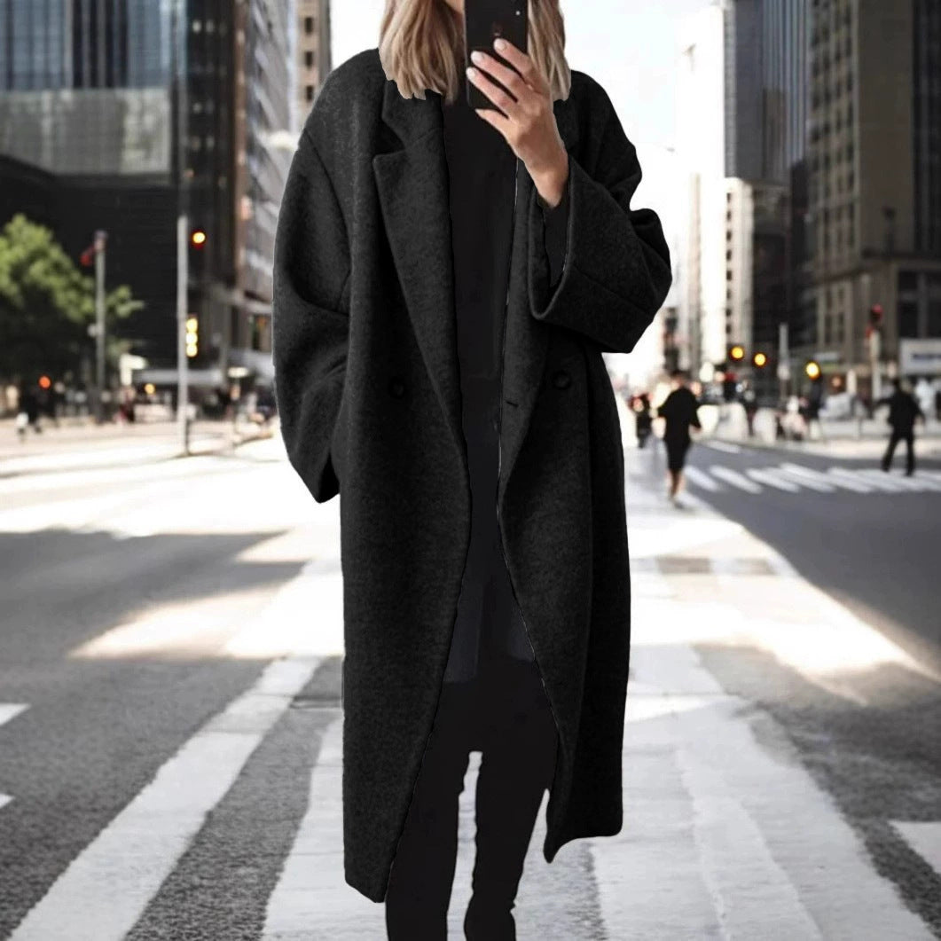 Damen oversized Wollmantel R&B
