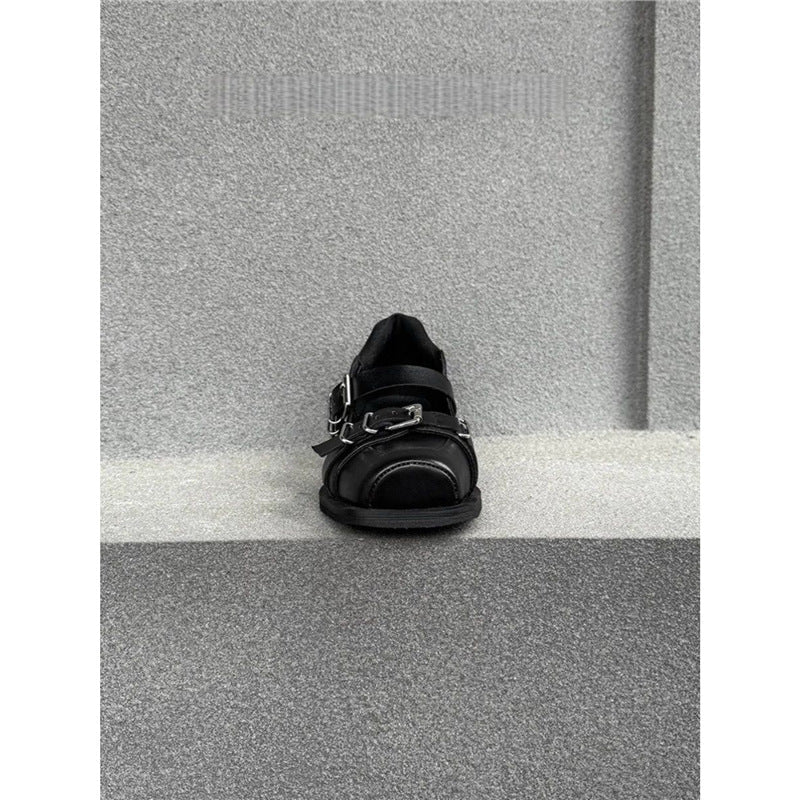 Damen elegante Schnürschuhe mit modischer Schnallenverzierung R&B
