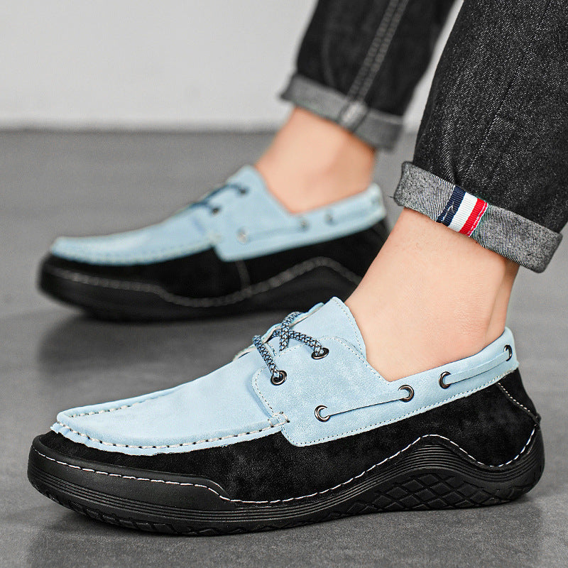 Herren Freizeit Leder Schuhe mit Wasserabweisender Sohle R&B