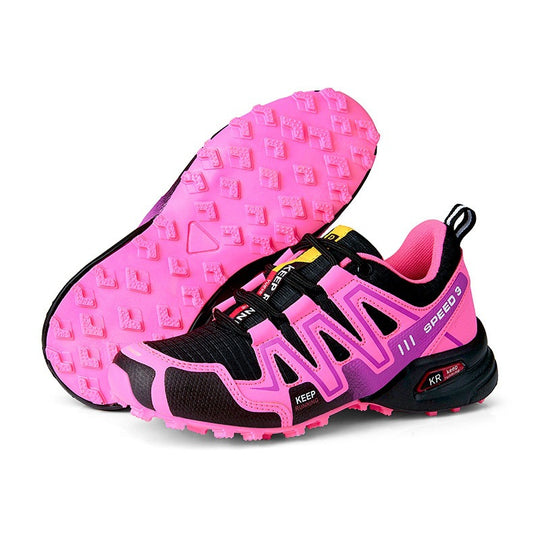 Damen Lauf- und Trail-Schuhe mit rutschfester Sohle und atmungsaktivem Obermaterial R&B