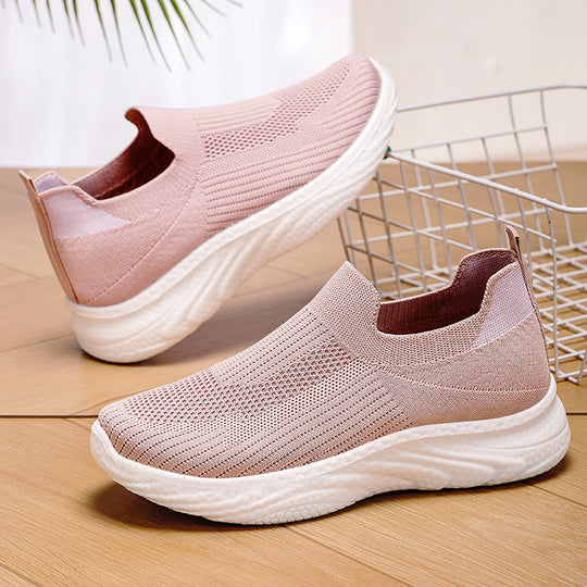 Damen Leichte Slip-On Laufschuhe mit atmungsaktivem Mesh-Obermaterial R&B
