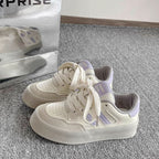 Damen Plattform Sneakers mit atmungsaktiver Obermaterialkombination und rutschfester Sohle