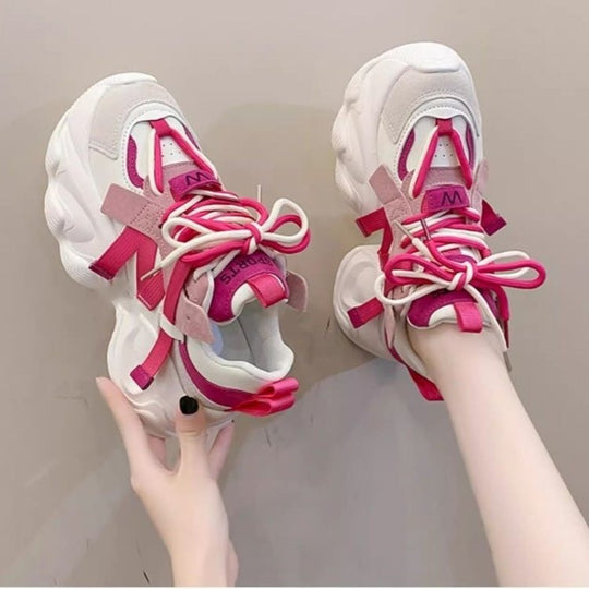 Damen Sportliche Chunky Sneakers mit innovativem Schnürsystem R&B