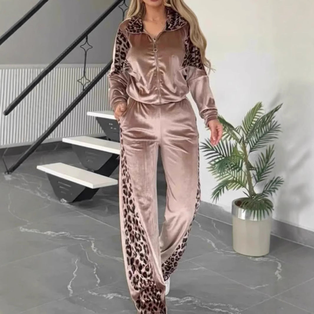 Damen Sportanzug mit modernem Animal-Print R&B