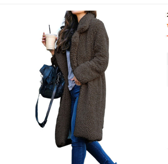 Damen Kuscheliger Teddy-Mantel mit großzügigem Schnitt und zwei praktischen Taschen R&B