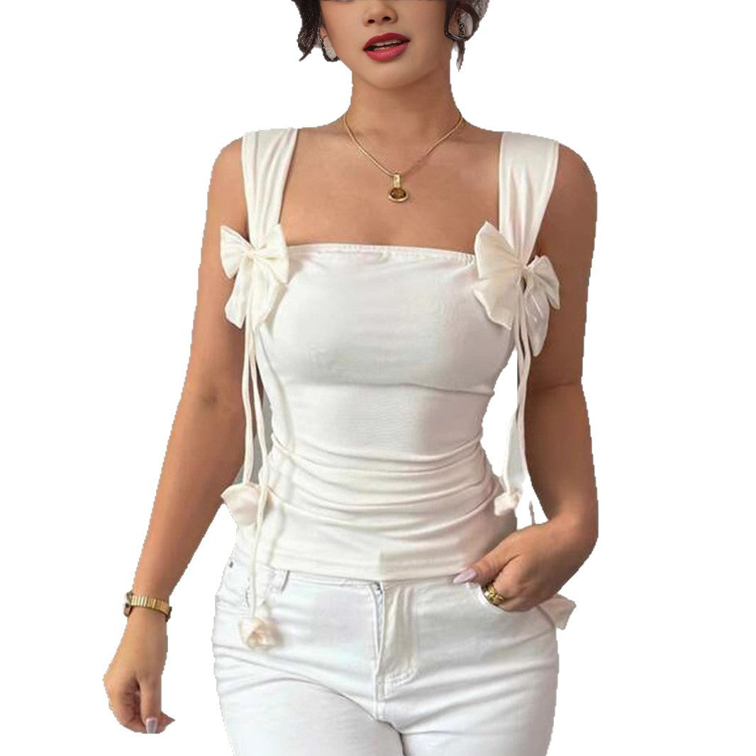 Damen Cropped Top mit verspielten Schleifendetails R&B