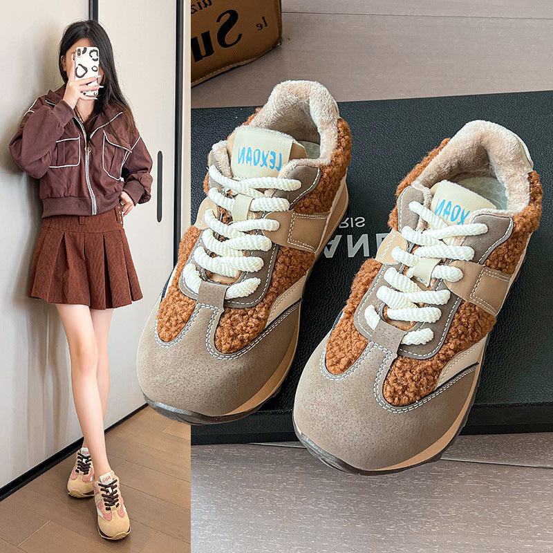 Damen Sneakers mit kuscheligem Futter und sportlichem Design