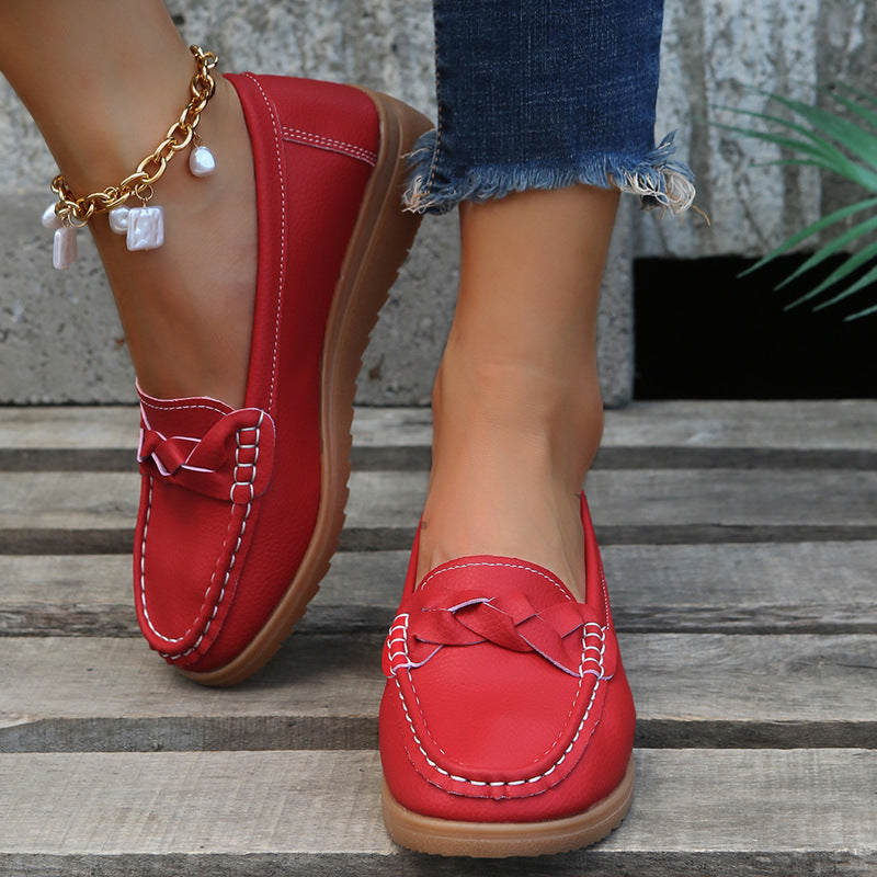 Damen Mokassin Schuhe mit eleganten Flecht-Details R&B